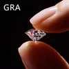 Löst diamanter runda klipper riktiga VVS 2CT D Color Certified Pass Diamond Test Moissanita Gemstones Stones med certifikatsmycken 230619