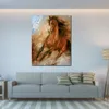 Contemporary Abstract Painting Running Horse Handmade Canvas Art for Sitting Room Decor