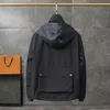 Herrenjacke, Designerjacke, Mantel, Herren, luxuriös, mit Kapuze, rote Logo-Tasche, modische Freizeitjacke, Windjacke, winddicht, für den Außenbereich, Wärme, Sport, lose, gerade Röhre, Paar-Oberteil