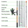 Rod Reel Combo Sougayilang 3.0m Karpfiske combo l m h Power Feeder Rod och spinningrulle med gratis 500 m nylonlinje full kit Pesca 230619