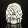 Obiekty dekoracyjne figurki rzemieślnicze czaszka modelka życiowa replika sztuczna przerażająca horror kość szkieletu posągi rzeźby żywiczne Halloween Decor Home Decor 230619