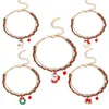 Braccialetti con ciondoli Braccialetto di Natale dal design carino e creativo Forma di Babbo Natale per le donne Ragazze Regali di Natale con gioielli dolci coreani