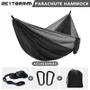 Portaledges 102x55 inch Dubbele Camping Hangmat met 2 Boombanden Parachute Draagbare Lichtgewicht Hangmat Schommel voor Backpacken Outdoor Strand 230619