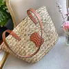 Triomphe Classic Straw Weave Toeven Beach Tas Luxurys Designer Vakantie Raffia's Cross Body Schoudertassen Dameshoen Mens Fashion Handtas Shopper onderarm Koppelingszakken