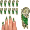 Décorations Nail Art 100pcs Vierge Marie Nail Charms 3D Cristal Nail Jewel Bouddha Nail Art Décoration Religieux Nail Art Strass pour Ongles Acrylique 230619