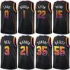 Mężczyźni Kobiety Dzieci Drukuj koszykówka Jock Landale Jersey 11 Kevin Durant 35 TJ Warren 21 Darius Bazley 55 Bradley Beal 3 Devin Booker 1 DeAndre Ayton 22 For Sport Fan Shirt