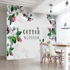 Milofi Fabrik benutzerdefinierte Tapete Wandbild moderne 3D kleine frische Blume Hintergrund Wanddekoration Malerei L230620