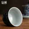 Cups Saucers Retro Blue And White Porcelain Master Cup Large Tea Pieces Single Bowl Personal Ceramic Set