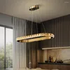 Kroonluchters YooGee Ovale Kroonluchter Voor Woonkamer Luxe Opknoping Lampen Nordic Moderne Kristallen Plafond Hanglampen Eetkamer Lobby Decor