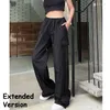 Women's Pants Fashion Grey Pink Cargo 2023 Summer Women's High Waist Straight Tube Wide Leg Casual Quick Drying American Sweatpants