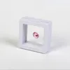 Moda PE Cases Exibe Álbuns Quadrados 3D Titular de Moldura Flutuante Preta Branca Unha Caixa de Moedas Exibição de Jóias Estojo para Presente F2678 Erivj