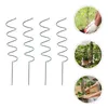 Decorative Flowers 4 Pcs Peony Supports Stakes Single Stem Climbing Frame 40X6X6CM Pole Garden Trellis Flower Green Wrought Iron Rings Cage