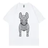 Mens TShirts Men Tshirts Hip Hop T Shirt Funny Tees Tops Korean Style Trend Brand High Quality Solid Cotton Dog Print Oversized TShirt Women 230620