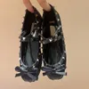 Garavani Rockstud Saten Balerin Kadın Pembe Tırnak Strap Square Head Ballet Flats Loafers Sıradan Ayakkabı Tasarımcı Ayakkabı Düğün Partisi Lüks Kutu Toz Çantası