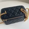 Caviar Calfskin Shoulder Bag Designer Makeup Bag Luxury Crossbody Bag High Imitation Chain Bag With Box ZC067