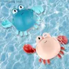 Cartoon Kleine Krab Babybadje Speelgoed Opwind Clockwork Speelgoed voor Peuter Kids Badkamer Strand Zwemmen Douche Bad Speelgoed L230518