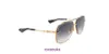 Top Originele groothandel Dita zonnebrillen online winkel DITA Mach Six DTS 121 01 Geel Goud Titanium Grijs Gradiënt Authentieke Zonnebril