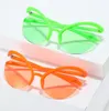 Okulary przeciwsłoneczne hip-hopu Unisex częściowo-ruszone okulary słoneczne Adumbral anty-UV Specakles osobowość kota oko oka prostota ozdobna