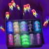 Fire Flame Nail Vinyls Stickers 10pcs per pack Holographic Glitter Laser Flames Nails Art Foil Transfer