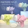 Sand Play Water Fun Kids Automatic Gatling Bubble Gun Toys Summer Soap Water Bubble Machine 2-in-1 Electric Bubble Machine For Children Gift Toys R230620