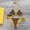 Kvinnors bikinisdesigner badkläder sexig vadderad baddräkt för kvinnor semester strand bikini design behå trosor sommar baddräkt