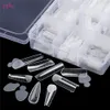 288pcs Kit de moules à ongles double forme avec autocollant en silicone français Moules de système réutilisables pour guides de ligne Outil de manucure 230619