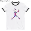 Camisetas femininas para meninas, tênis, basquete, fãs, camiseta legal, com estampa de aquarela, camiseta feminina, casual, tops femininos, camisetas Ulzzang