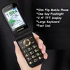 Unlocked Flip GSM Mobiltelefoner Metal Body Senior Luxury Dual Sim Cards Camera Mp3 Mp4 Torch Big Button Elder Mobile