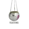 Jardinières Pots Disco Ball Planteur Unique Suspendu Disco Miroir Boule Pot De Fleur Polyvalent Intérieur Jardinage Disco Ball Vase Décoration Pots 230620