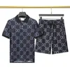 2023 Moda Trailsuit Erkekler Hawaiian Setleri T-Shirts Baskı Yaz Kısa Kollu Düğme Gömlek Plajı Şort Sokak Giyim Gündelik Erkek Takım 2 Parça S-3XL