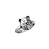 Cluster-Ringe, inspiriertes Design, ovaler, verstellbarer Thai-Silberring, kindlicher, exquisiter Damen-Markenschmuck, tägliche Hochzeitsaccessoires