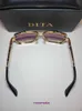 Лучшие оригинальные оптовые солнцезащитные очки DITA Интернет -магазин Mach Six DTS121 62 02 Золотые черные солнцезащитные очки коричневые градиент