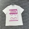 Mektup Baskı Tişörtleri Kadınlar ve Erkekler İçin Üstler Tasarımcı Yaz Günlük Gevşek Tees Giyim Hiphop Sokak Giyim Spor Tshirt Top306m