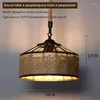 Lampy wiszące Hiszpania Sisal Lampa wisząca lampa do sufitu żyrandol klasyczny retro zabytkowe przemysłowe żelazne jadalnia światło