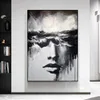고품질 수제 유화 검은 흰색 초록 예술 그림 벽 장식 포스터 현대 고급 홈 미학 대형 벽화 L230620