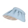 Chapéus de aba larga protetor solar protetor solar de metal padrão cor sólida topo vazio resistente a UV sombreamento ao ar livre concha feminina 230620