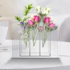 Вазы прозрачная акриловая цветочная ваза многофункциональный контейнер прямоугольный цветочный центральный обеденный стол