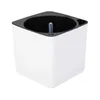 Jardinières Pots Carré Pot De Fleur Paresseux Auto-Arrosage Pot De Fleurs En Plastique Bureau Maison Jardin Bureau Pots De Fleurs + Indicateur De Niveau D'eau FU R230620