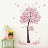 Tree Flower Floral Butterflies Wall Stickers Decals Living Room Bedroom TV Sofa Background Decor Wall Decals Mural