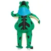 Costumes de mascotte chaude Costume gonflable de grenouille animale Costumes Robe Anime Costume de fête d'Halloween de carnaval de Noël pour le jeu de rôle adulte