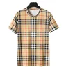 Men's T-Shirts 2023 Summer New Fashion Round Neck Pullover Men's T-shirt Plaid Pattern Men's Short Sleeve Top