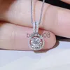 Pendanthalsband S925 Silverhalsband med naturlig diamant med Moissanite Gemstone Pendant for Women Fashion Silver 925 Jewelry Collare Mujer Pendant J230620