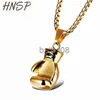 Pendant Necklaces HNSP Hip Hop Boxing Glove Pendant Chain Neckle For Men Jewelry cessories Male Street Rock Style Sports Competition Gifts J230620