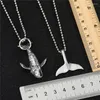 Pendentif Colliers 1 PC Punk Métal Queue De Poisson Collier Pour Hommes Femmes Vintage Hiphop Rock Sirène Ras Du Cou Animaux Clavicule Chaîne Bijoux