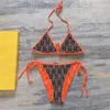 Kvinnors bikinisdesigner badkläder sexig vadderad baddräkt för kvinnor semester strand bikini design behå trosor sommar baddräkt