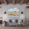 Аннотация Canvas Art на пляжной живописи современной декор ручной работы для кухни