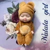 Little Baby Sleep Doll Simulation Rebirth Soothe Doll 11*5CM Plastic Dolls Girl Toys and Clothes Accessories L230518