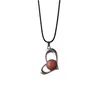 Pendant Necklaces Lowest Price Love Natural Stone Treatment Stones Beads Necklace Crystal Heart Gemstone Energy Quartz Drop D Dhegn