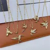 Chains 2023 Fashion Angle Wing Phoenix Eagle Bird Necklace Pendant For Women Gold Color Vintage Chain Lucky Chokers Female Jewelry
