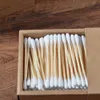 Pamuklu Swabs 1000pcs Bambu Tomurcuklar Çift Kafa Yetişkinleri Makyaj Swab Microbrush Ahşap Çubuklar Burun Kulakları Temizlik Sağlık Araçları 230619